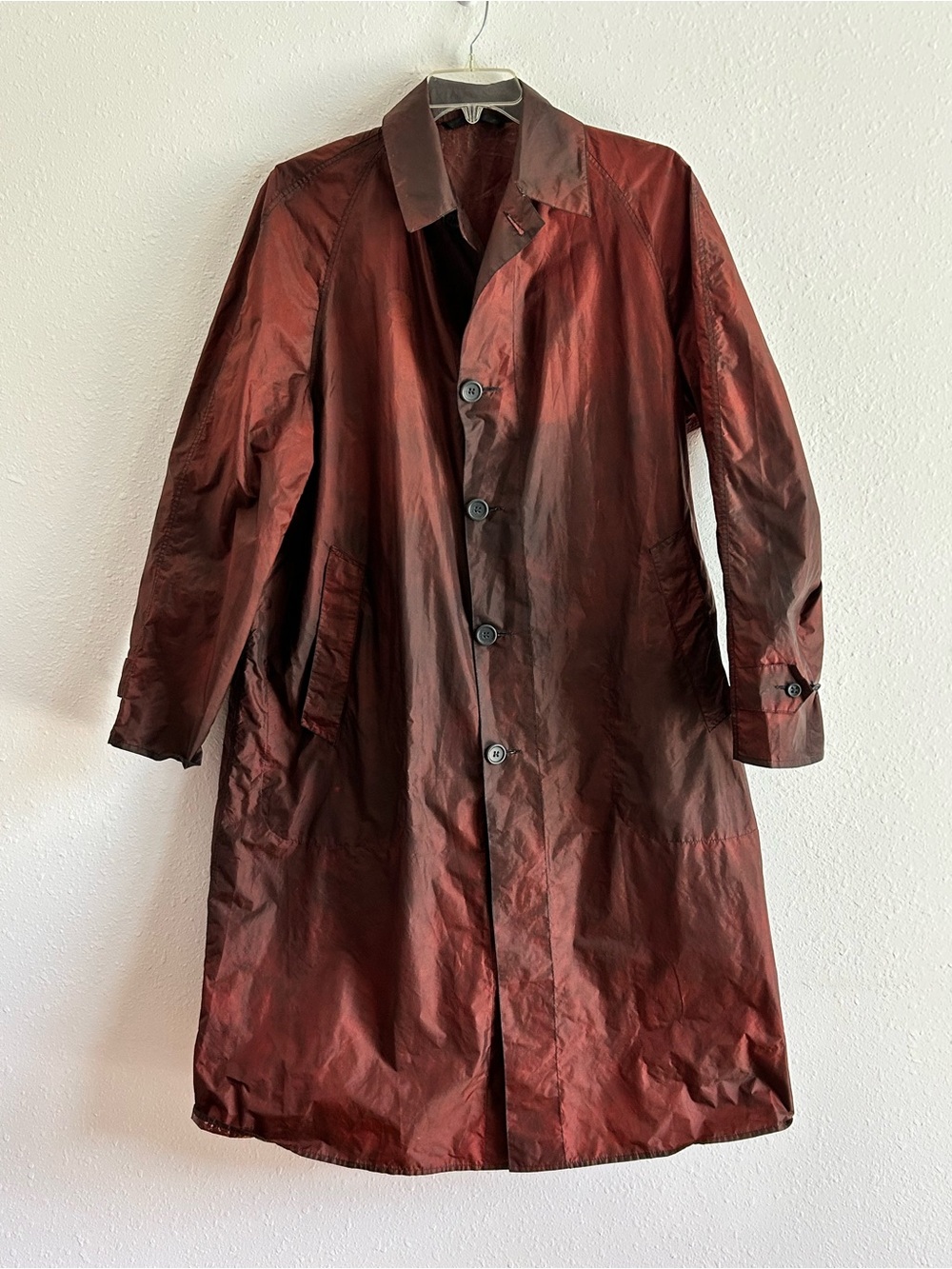 Vintage The Alligator 100 Original Raincoat & Windbreaker Red Burgundy Trench